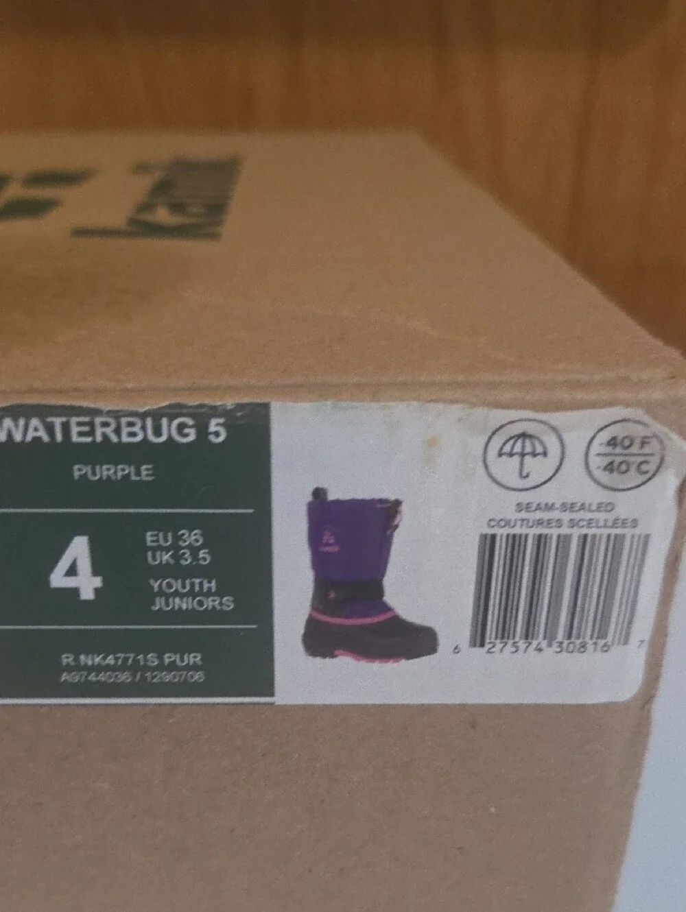 Kamik Purple and Pink Kids' Waterproof Snow Boots